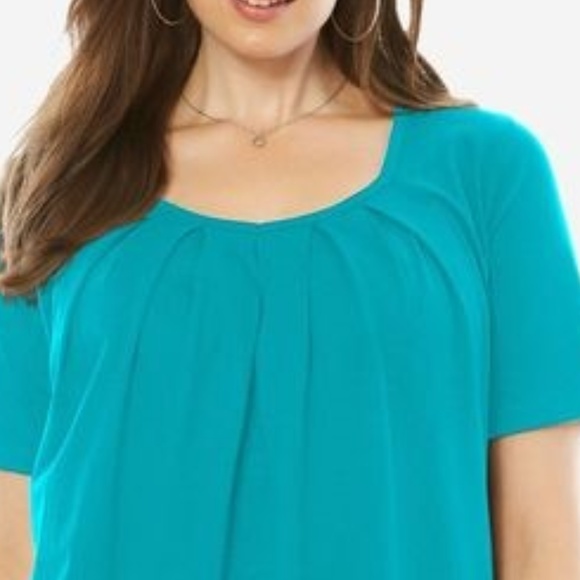 Pleat Neck Maxi Tunic(4x) - Picture 2 of 3